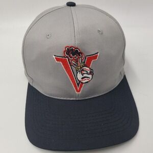 Vintage Salem-Keizer Volcanoes Hat Snapback Gray Black MiLB Baseball Logo Men